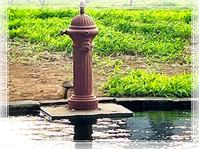 旧水禽池の蛇体鉄柱式共用栓